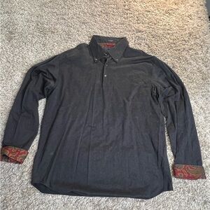 Tommy Hilfiger Black Shirt with Red Accents